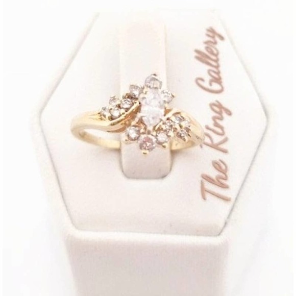 14K Diamond Wedding Engagement Ring REAL DIAMONDS - Picture 3 of 12